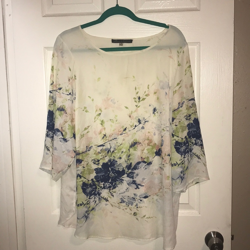 Rose and Olive floral blouse
